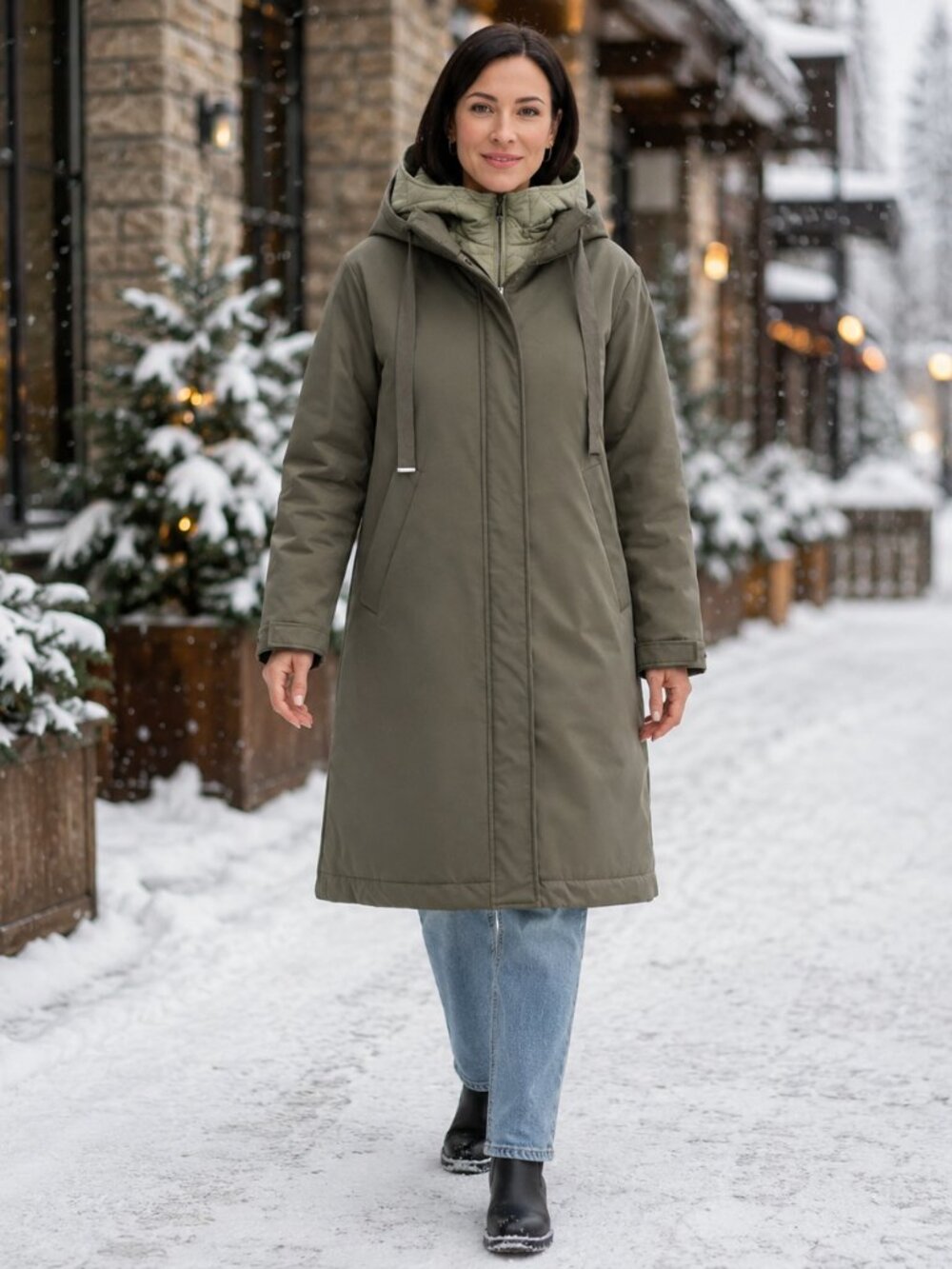 Bernardo Women’s Modern Utility Winter coat with water resistant outer layer